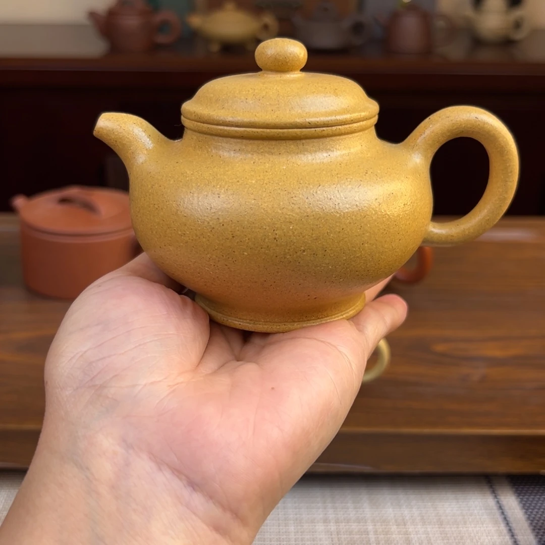紫砂茶壶黄金段掇只全手230cc