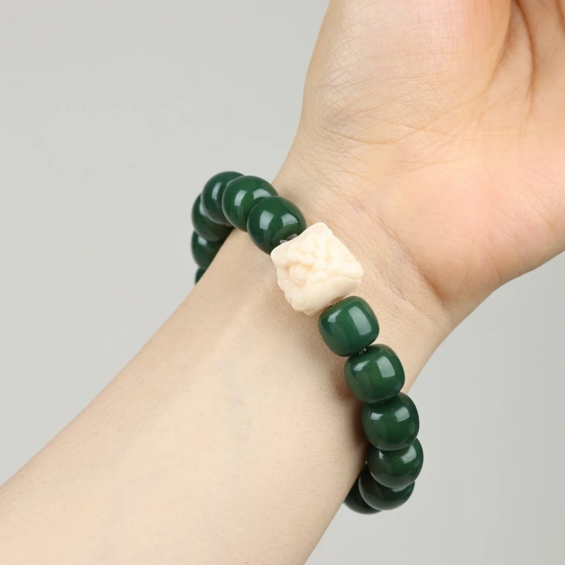 绿桶珠11*12醒狮菩提手串MK770