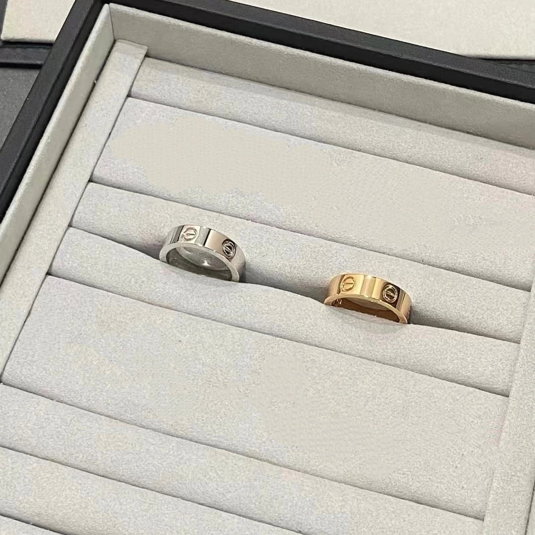 钛钢莫桑石戒指 经典百搭系列不掉色男女同款细节轻奢时尚简约