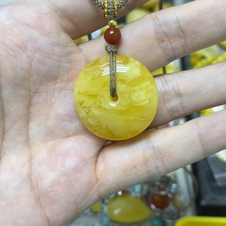 未镶嵌蜜蜡裸石吊坠