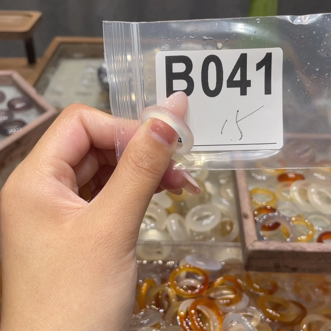 玛瑙/玉髓未镶嵌戒指041