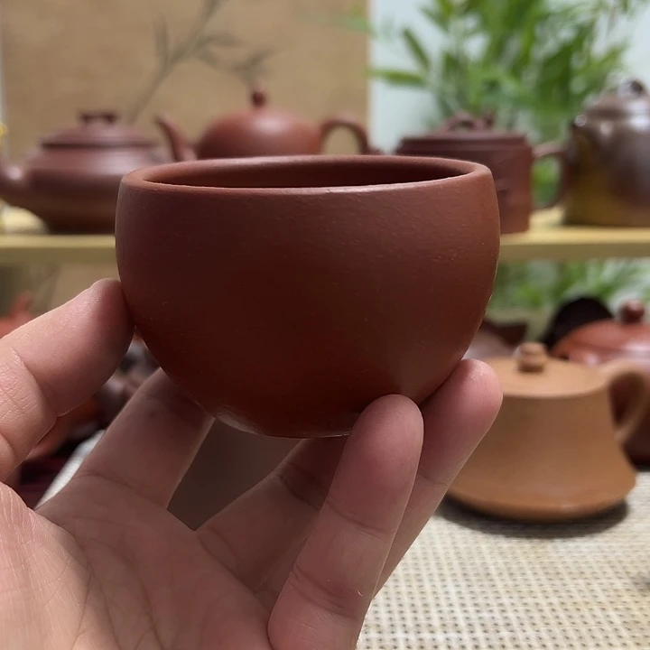 一***虎茶壶紫砂宜兴原矿朱泥主人杯