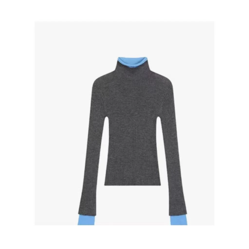 AP209三角撞色高领打底