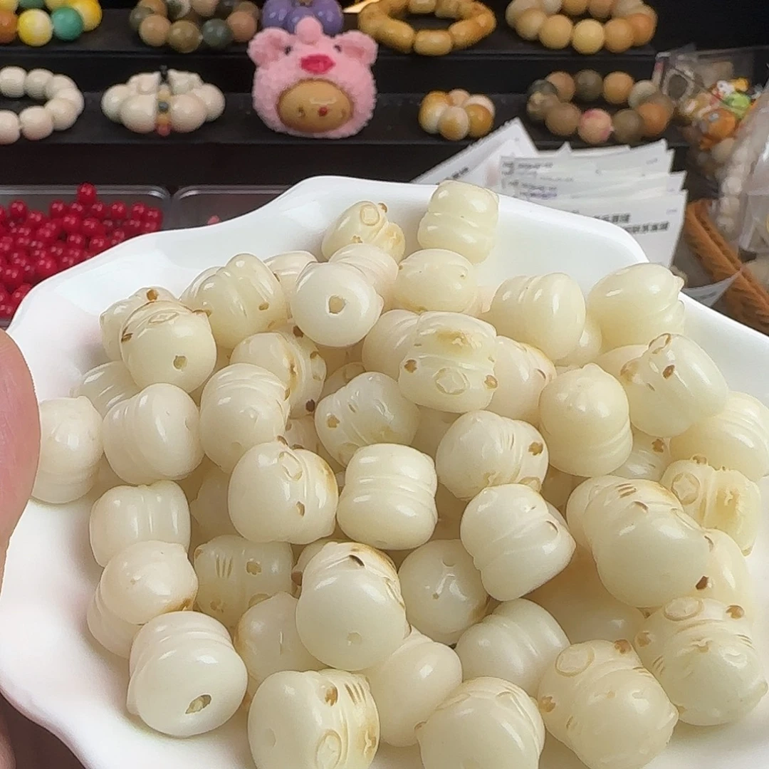 手串菩提根/象牙果瑕卡15/16炭烤招财猫100颗