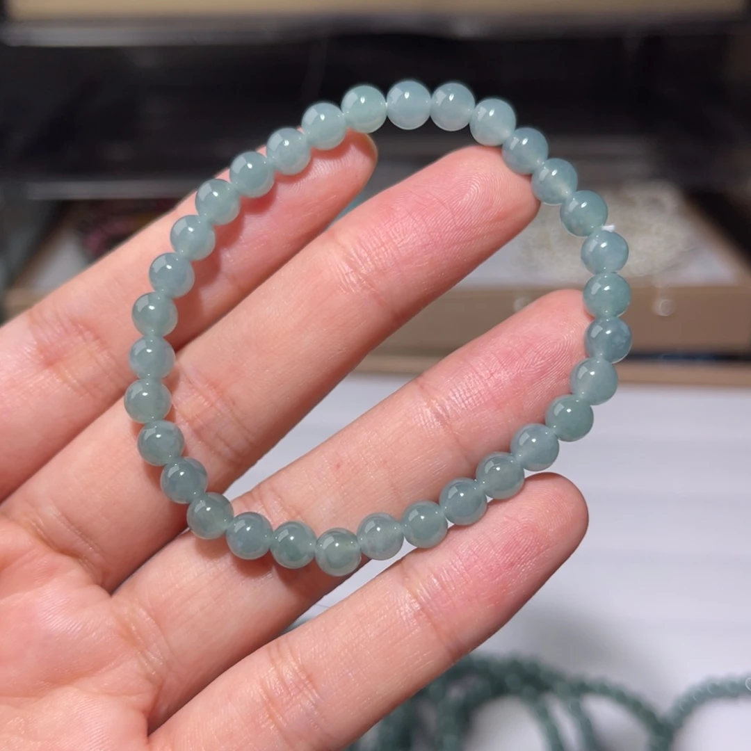 水晶手链未镶嵌蓝翡010