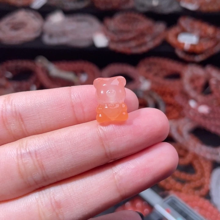 南红玛瑙未镶嵌配饰手串小熊2016