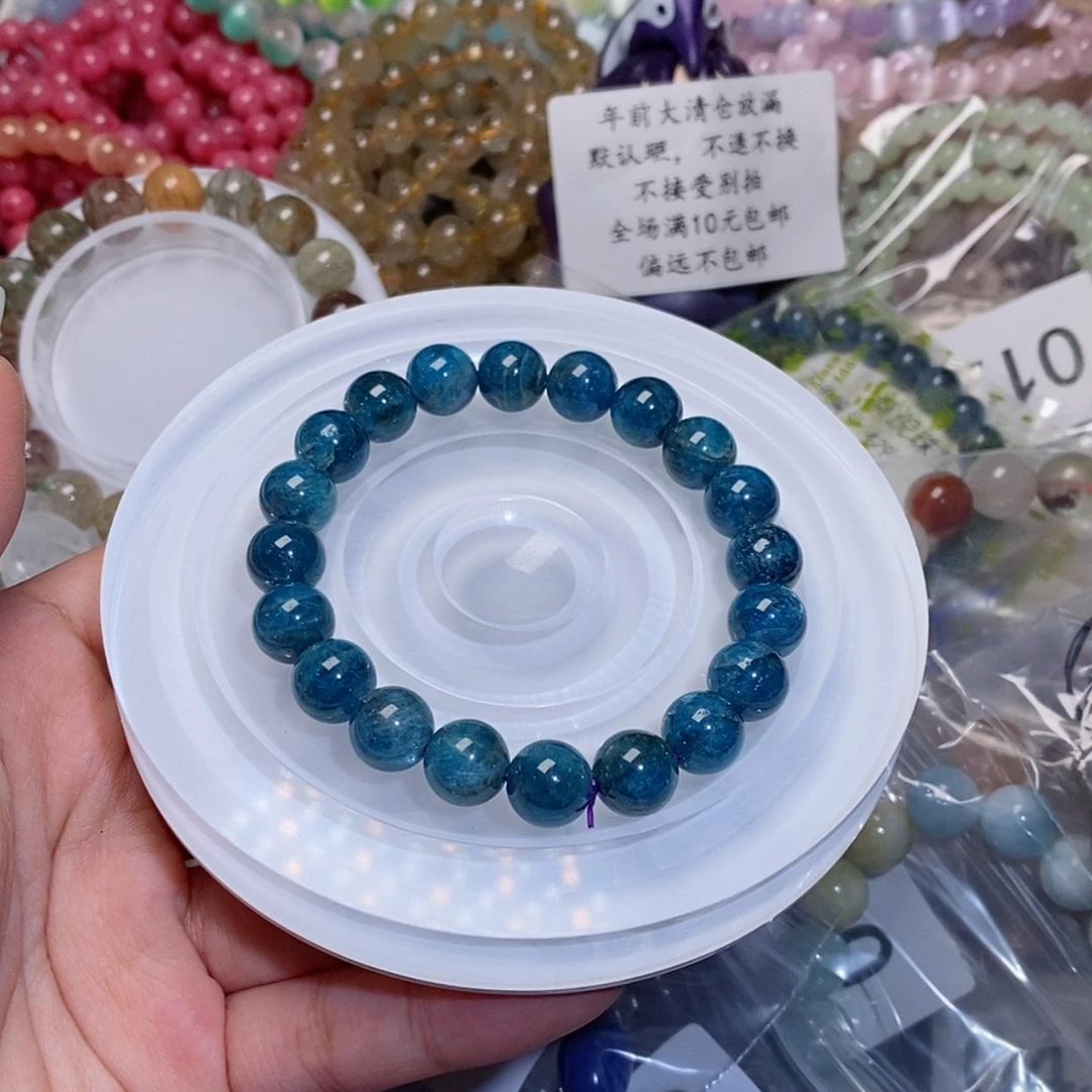 【闪购商品】烟晶手链银S925镶嵌蓝凌灰056