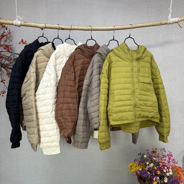 儒品素衣2319轻薄连帽短款羽绒服（前衣长53后衣长60胸围125）