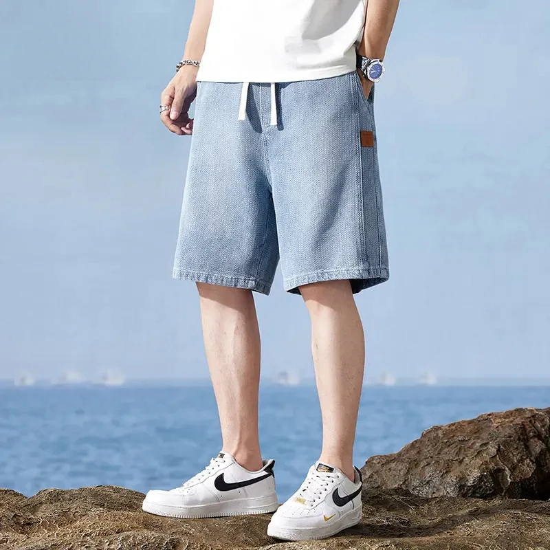 啄木鸟牛仔短裤美式休闲百搭薄款显瘦宽松夏季男士潮流五分牛仔裤