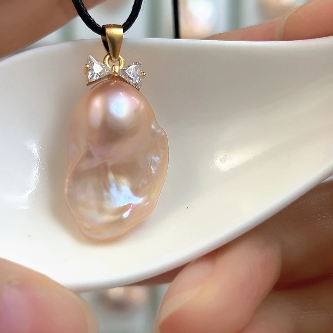 淡水珍珠银S925镶嵌颈饰