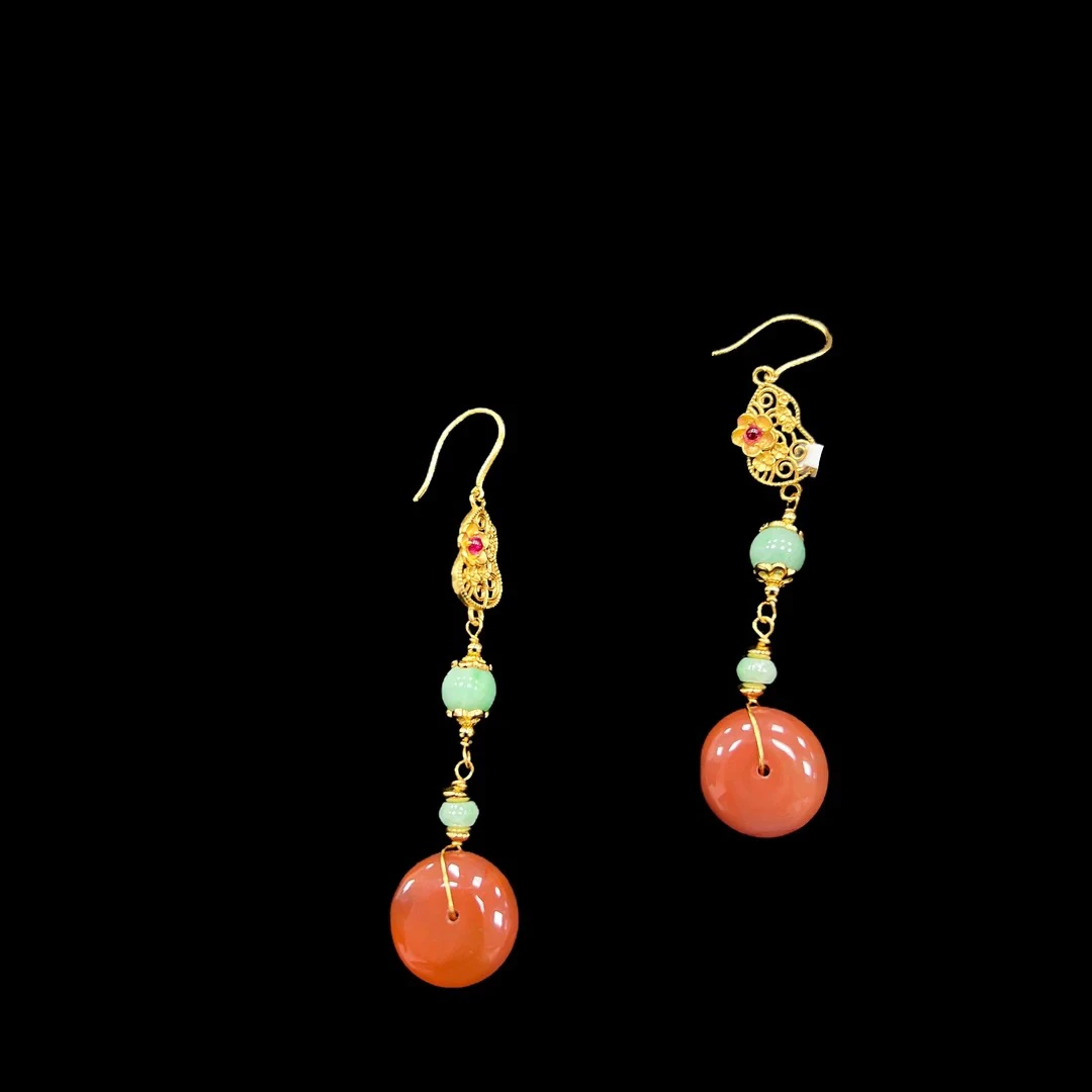 V7020南红耳坠孤品