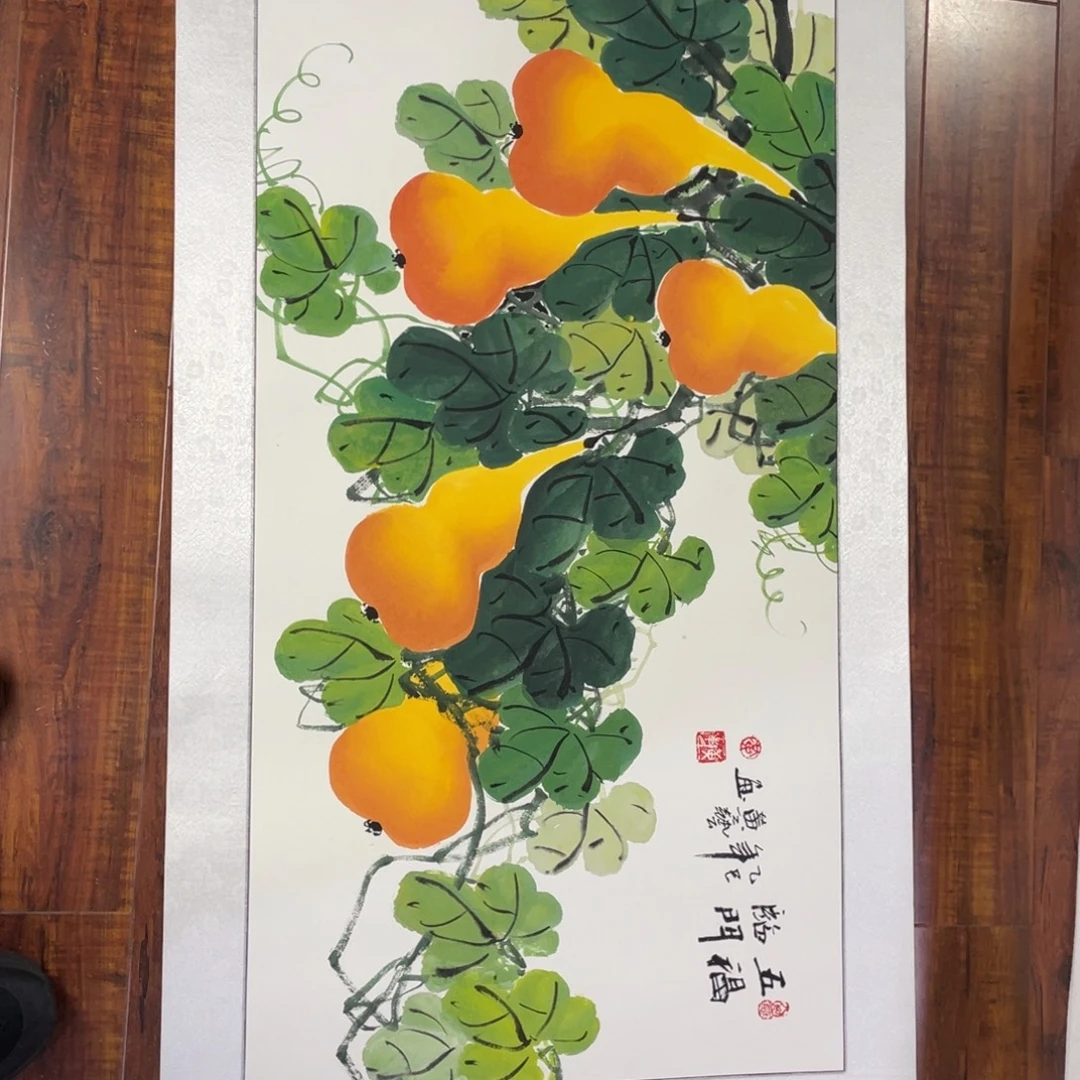 天***莹国画带框尺寸63*123厘米