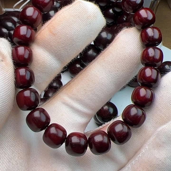 L***手串/手链小叶紫檀9X10老型鸡血红泥料