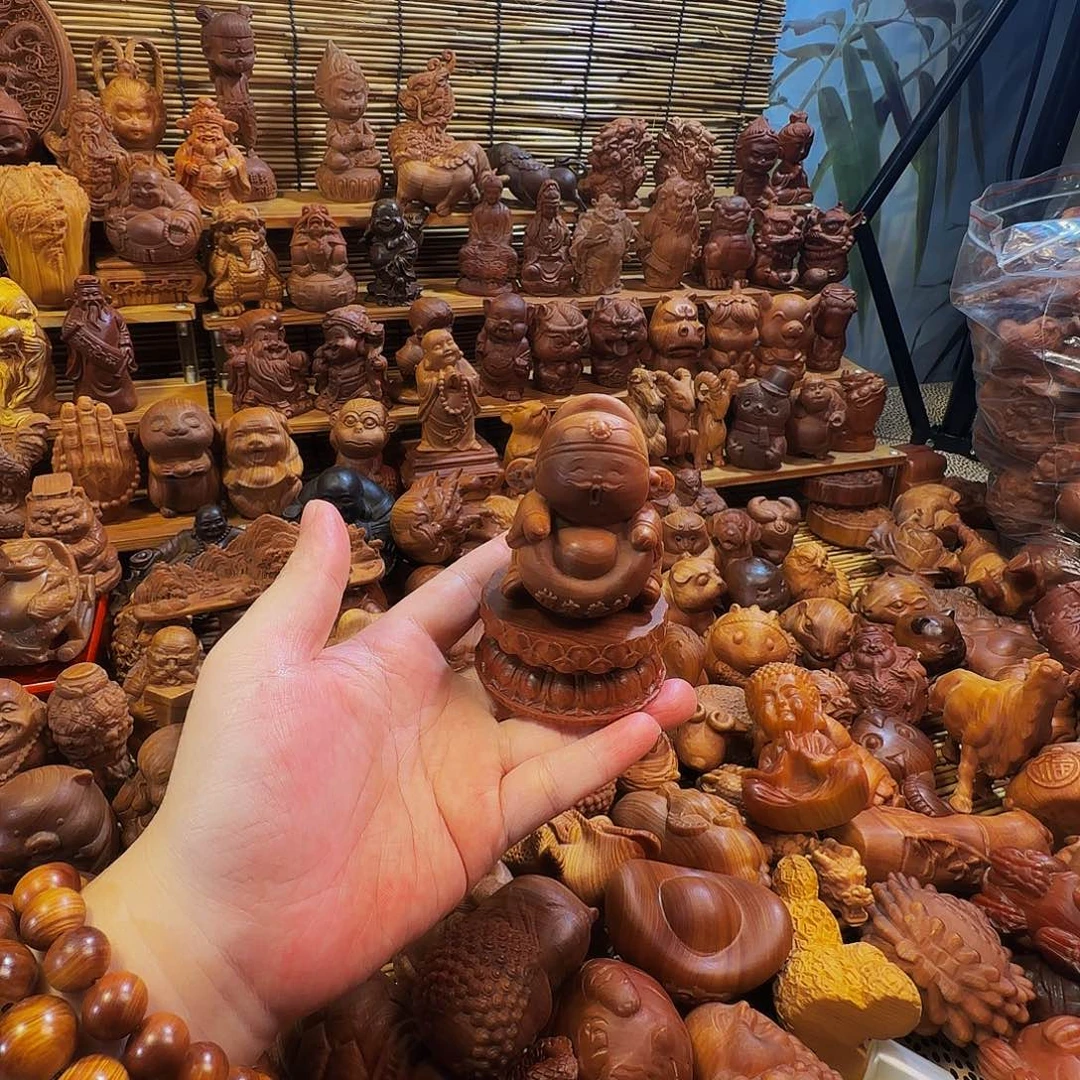 ****❧香榧木崖柏陈化高油财神莲花底座