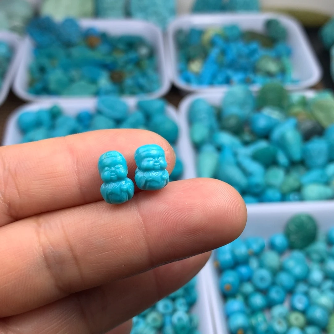 绿松石未镶嵌吊坠(不含链)10×7.5