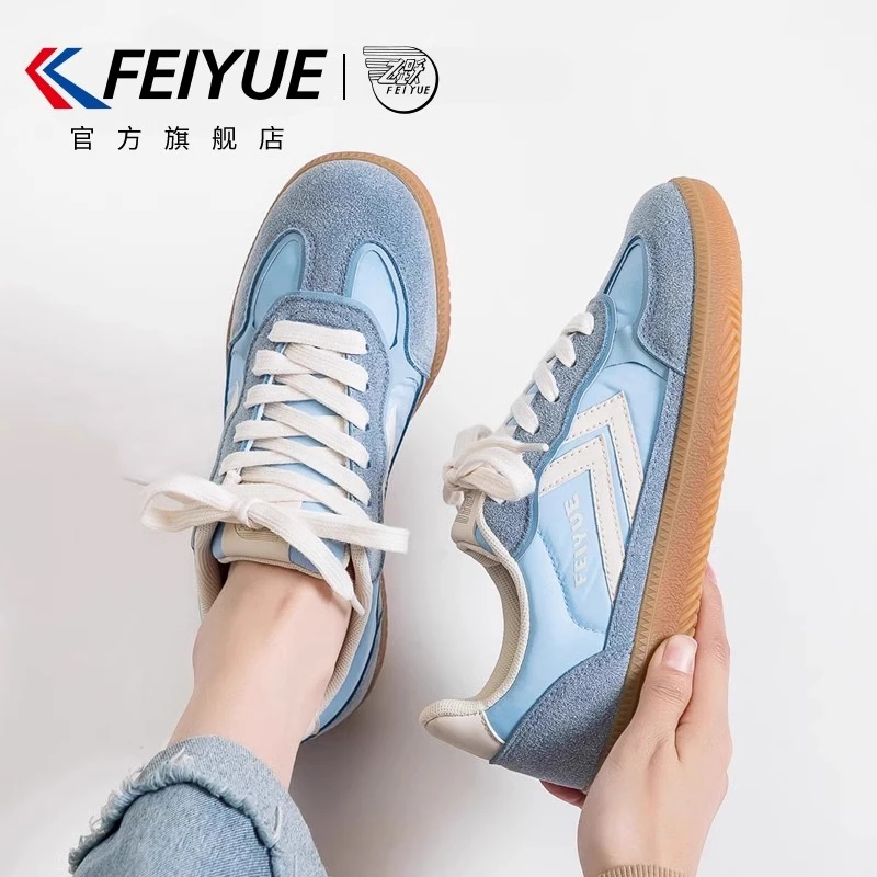 feiyue/飞跃女鞋德训鞋女2025夏季新款复古百搭休闲运动板鞋透气
