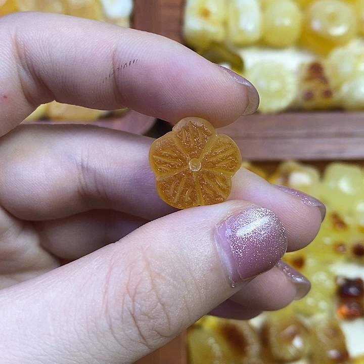 吊坠橄榄核原皮花花