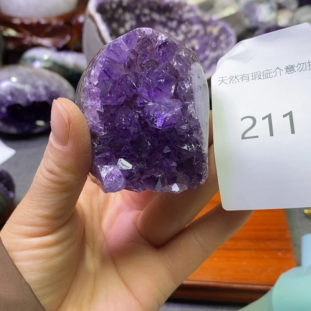 紫晶珠宝半成品未镶嵌