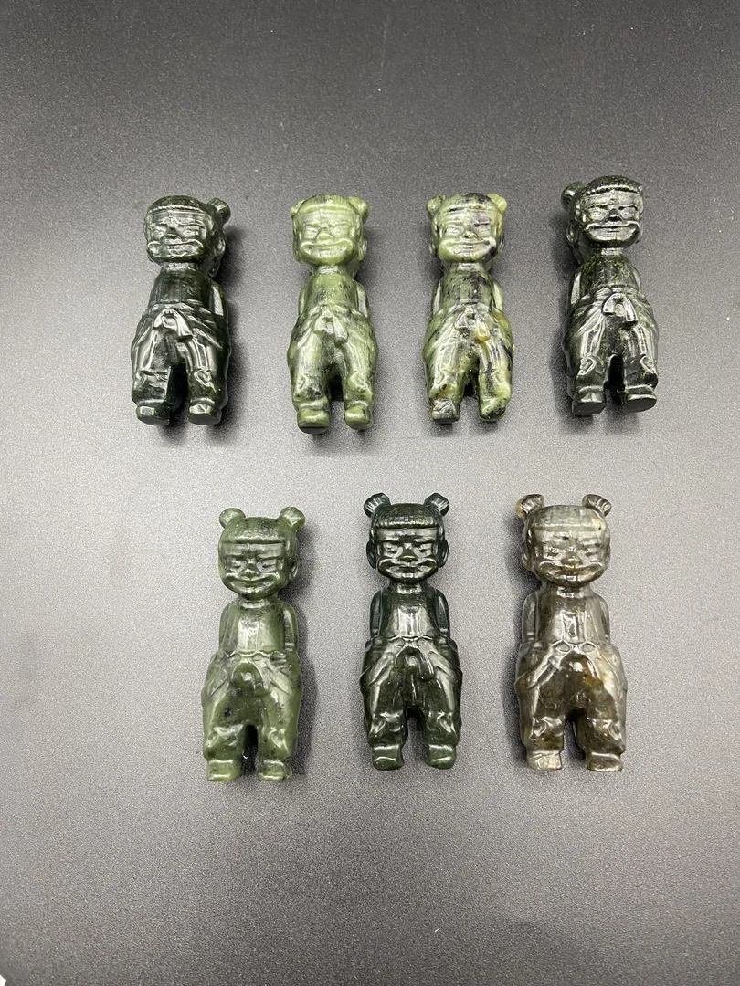 添翼玉坊 河磨玉哪吒手把多样性随机发一