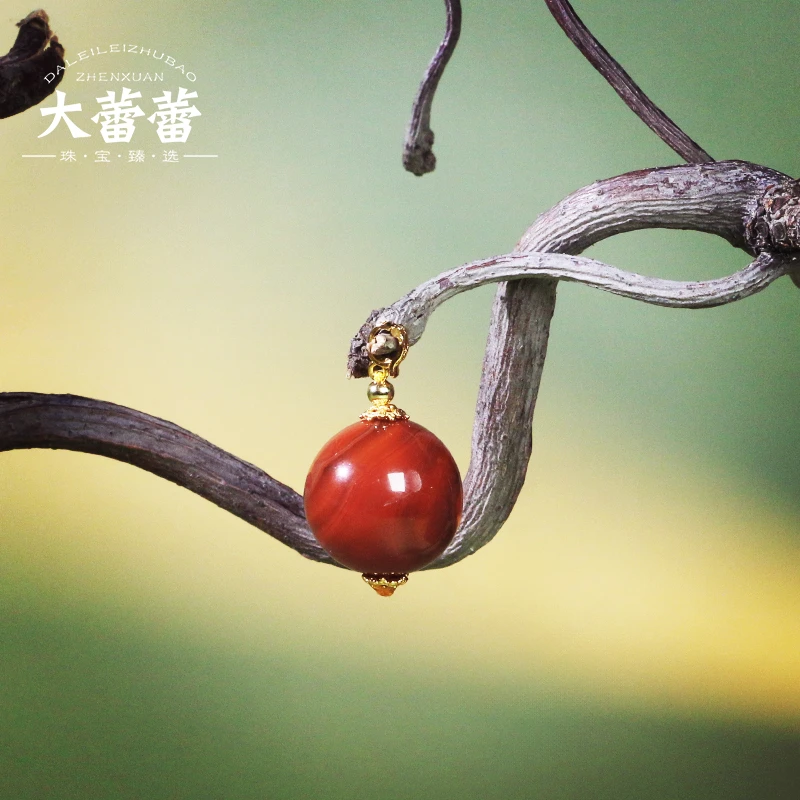 火焰纹南红单珠吊坠-多样性发其一