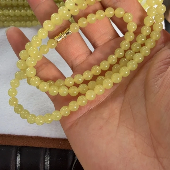 和田玉（黄玉）未镶嵌项链