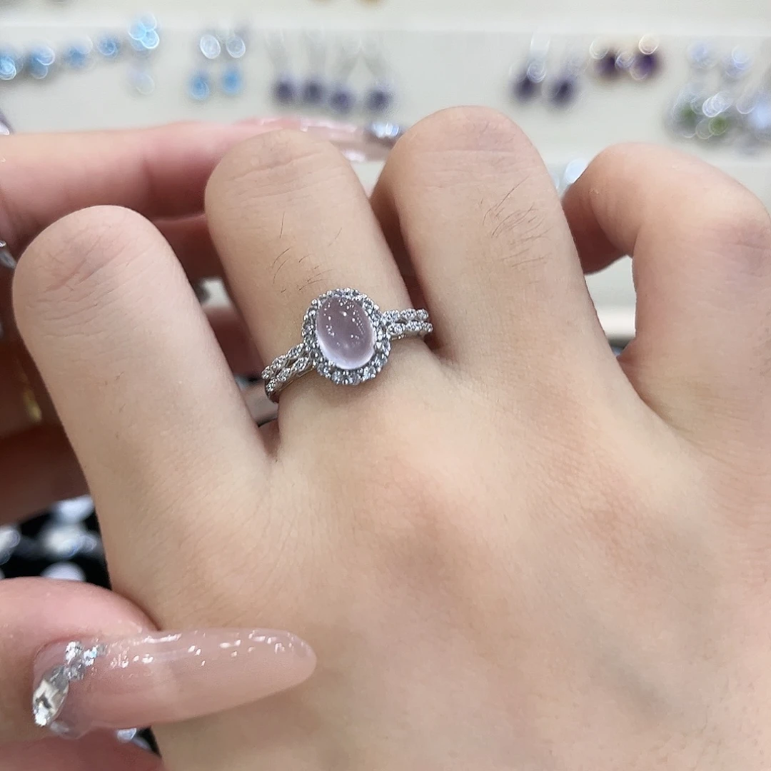 萤石银S925镶嵌戒指