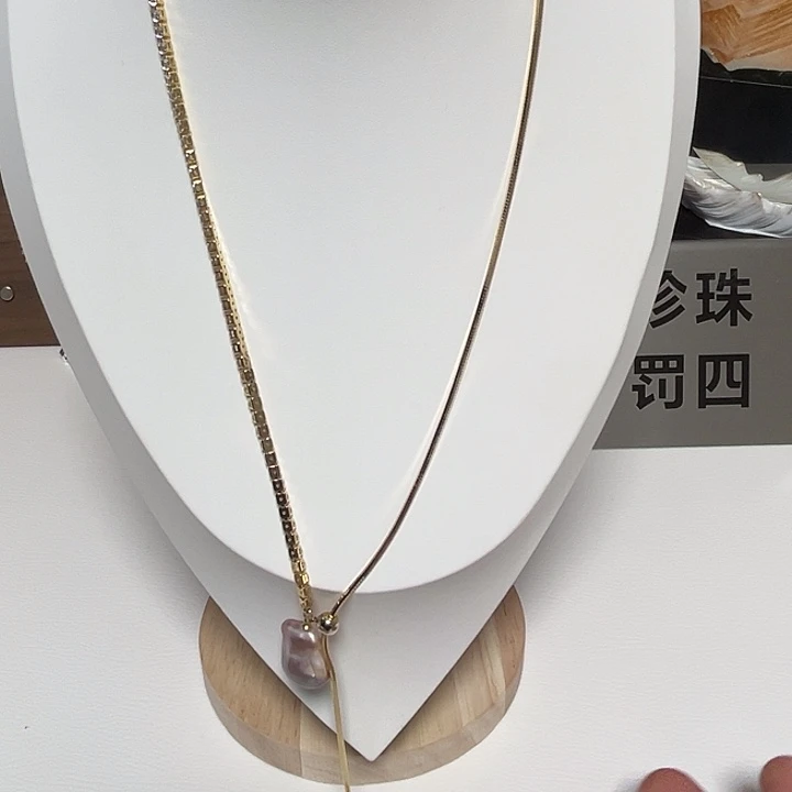 淡水珍珠颈饰钛钢