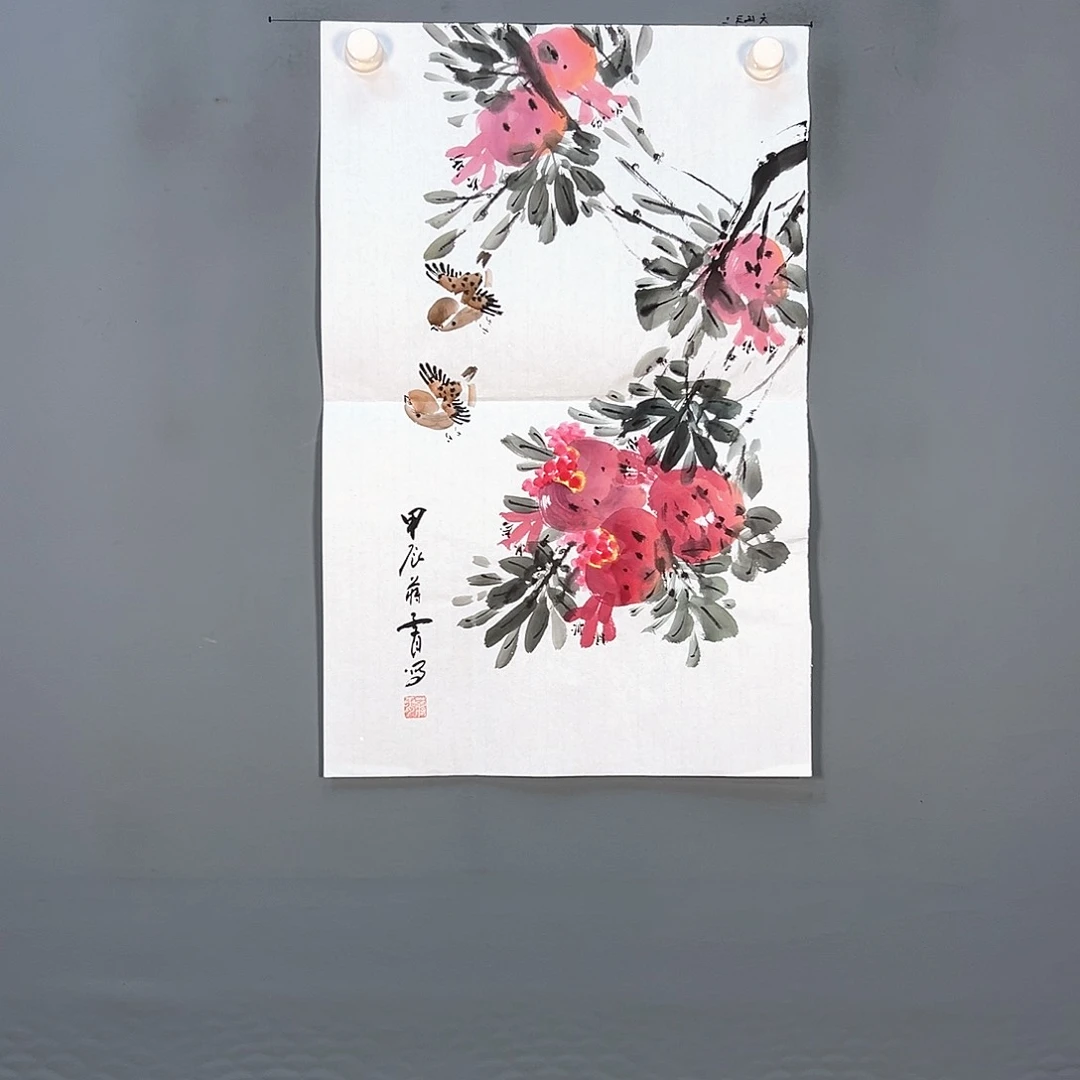 国画088 花鸟和蝴蝶都可以在