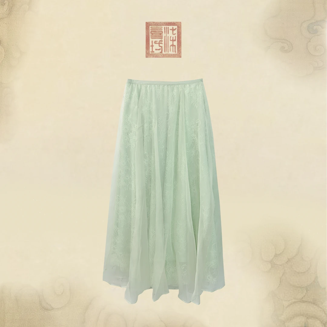 【绿野仙踪】Lanshe阑舍·真丝欧根纱半裙