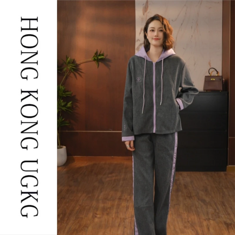 香港UGKG中年妈妈五十多岁洋气套装秋冬2025新款外套高级感两件套