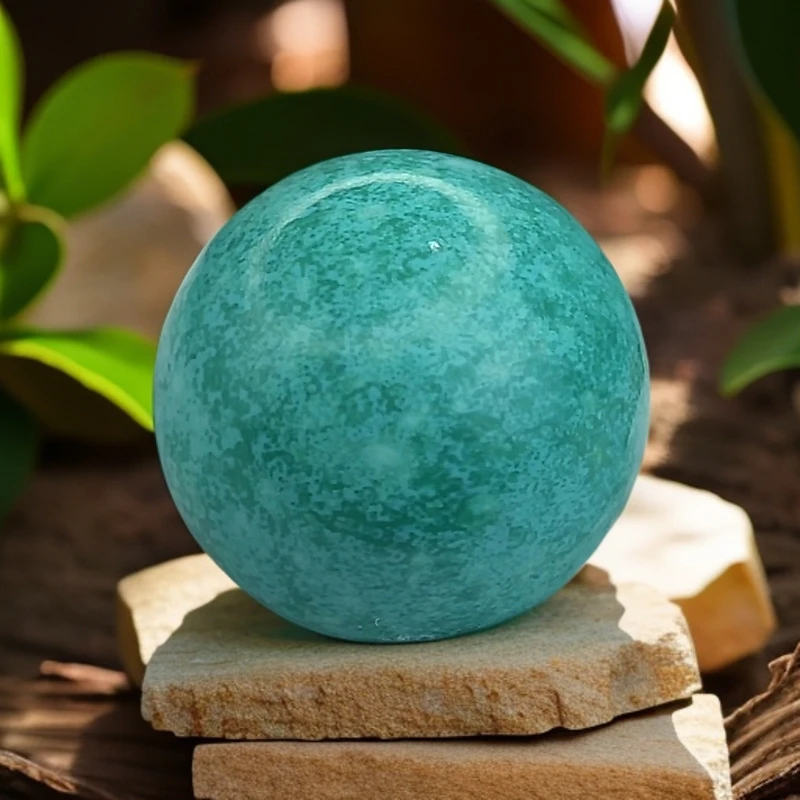 华林鹿绿松石手串湖北原矿单珠