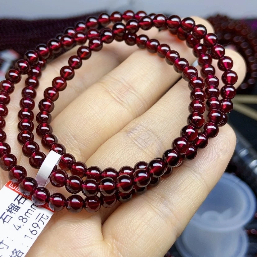 【闪购商品】石榴石手链未镶嵌4.8毫米