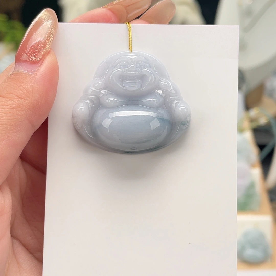 翡翠未镶嵌颈饰佛公