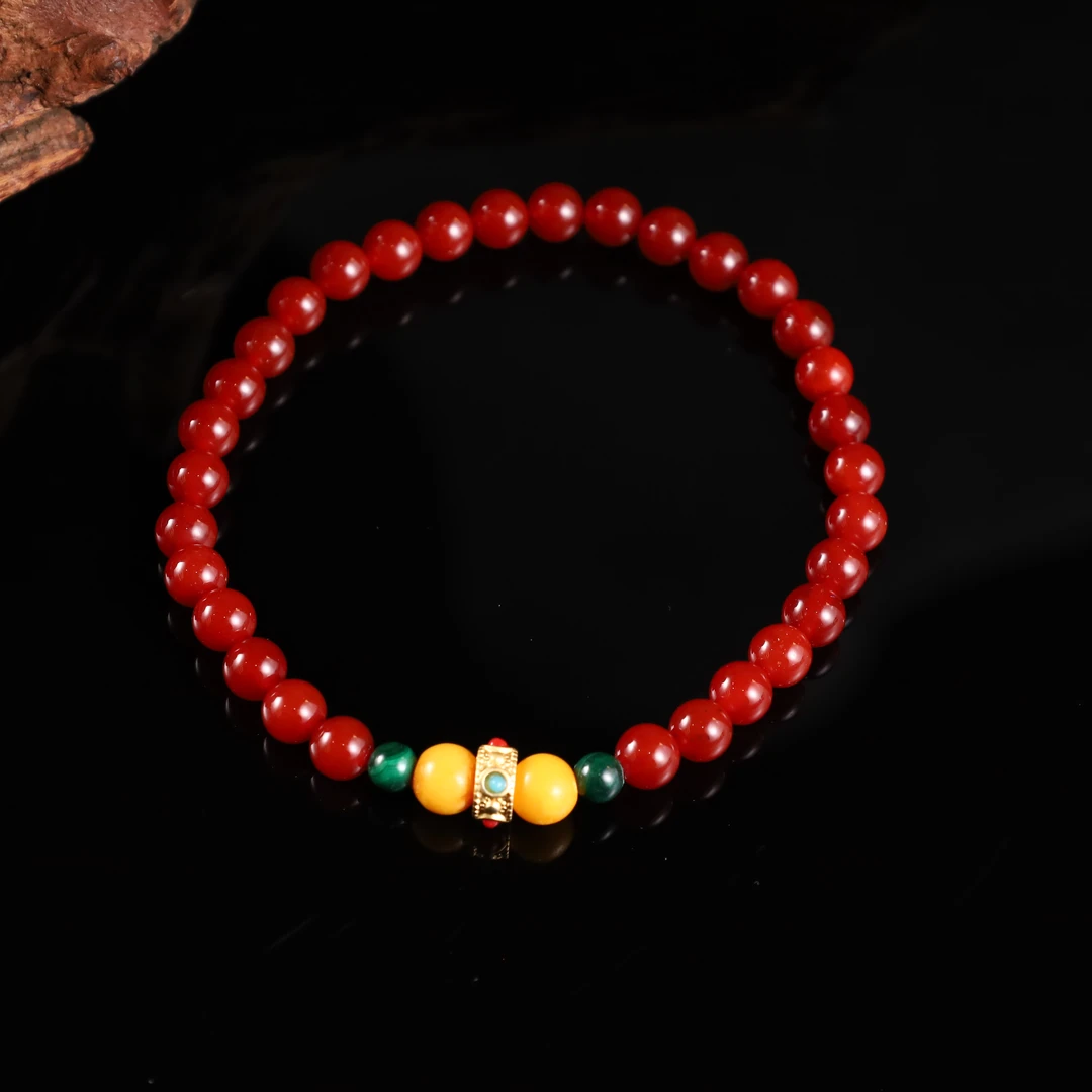 【赤韵之意】心如珠宝 南红小米珠手串 YBD5113005