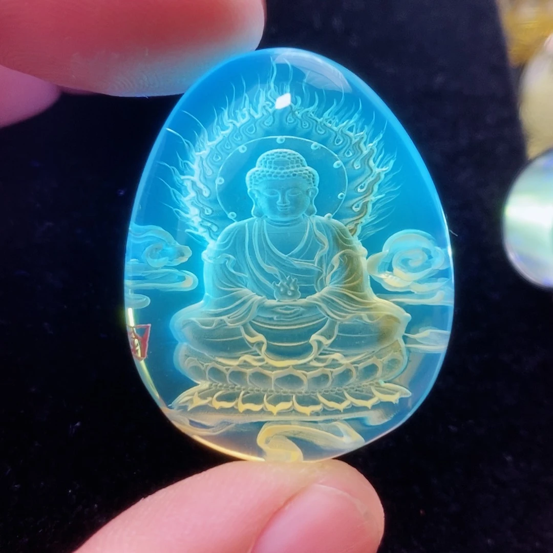 【闪购商品】蓝珀颈饰未镶嵌蓝珀阴雕