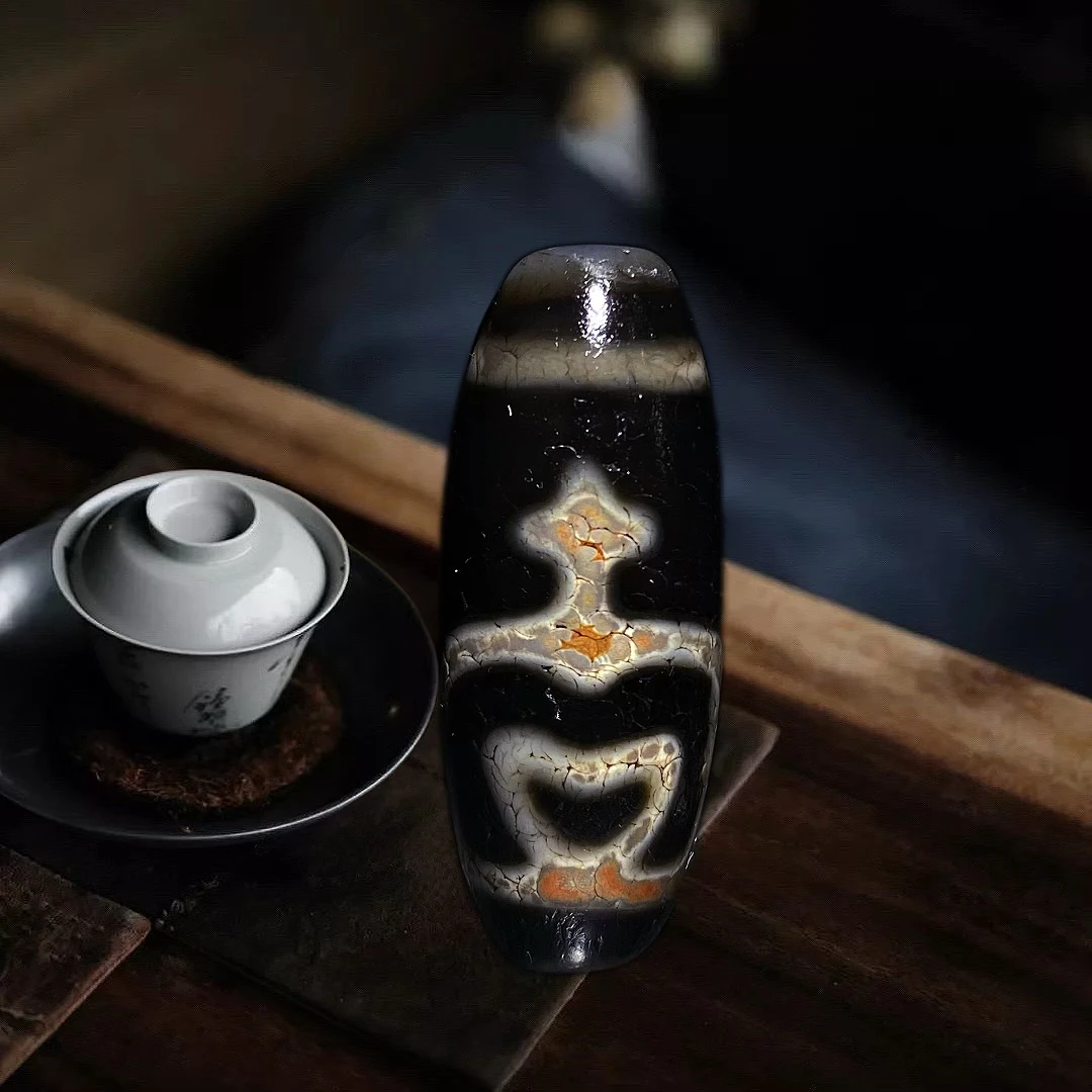 至纯老料宝瓶精品优质天然老玛瑙真品台湾一代西藏藏天珠收藏吊坠