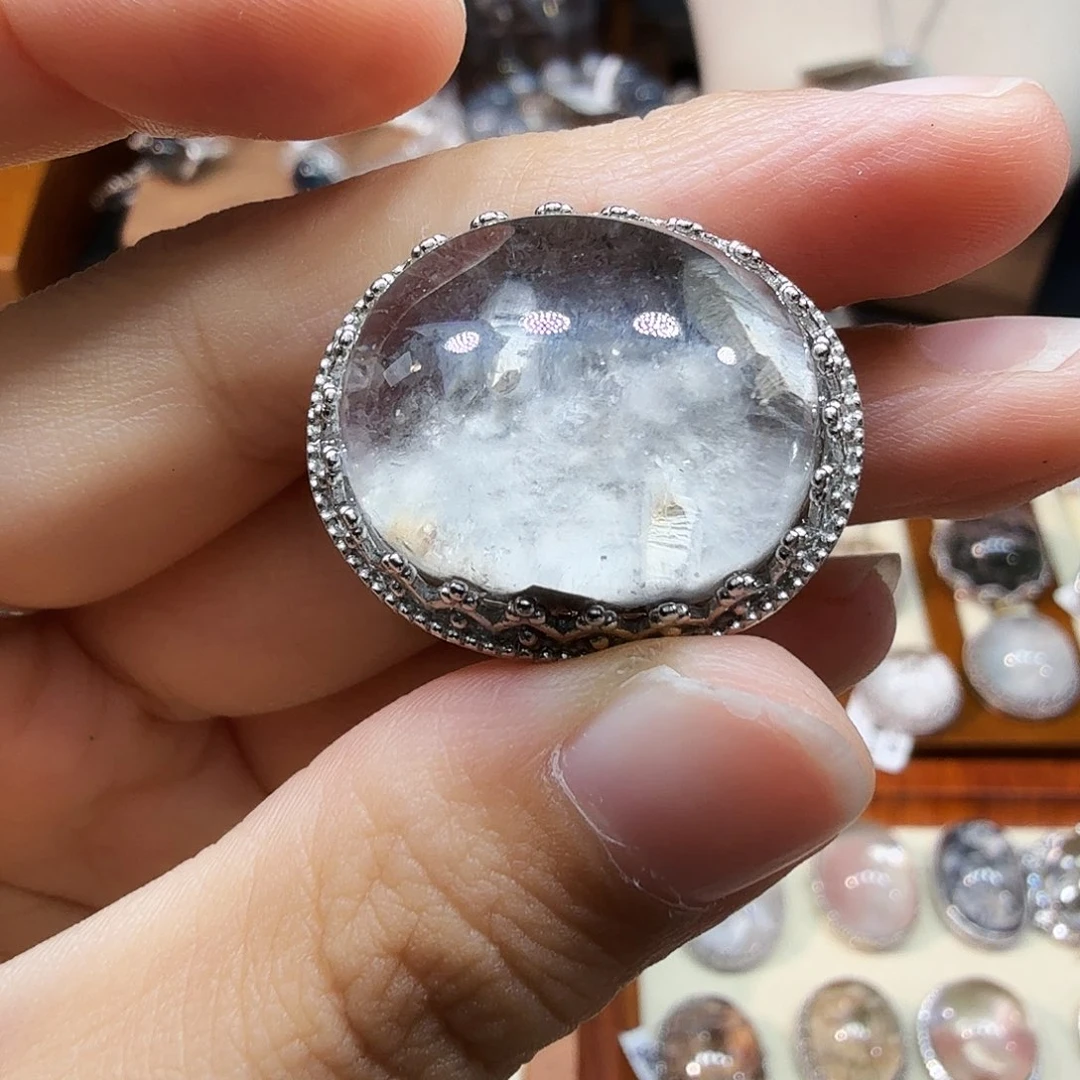 A***儿银S925镶嵌颈饰水晶吊坠