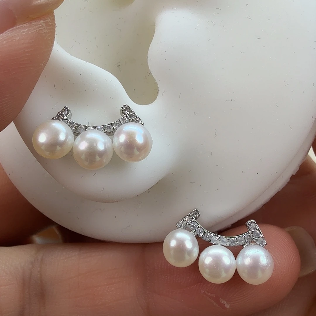 未镶嵌耳饰淡水珍珠