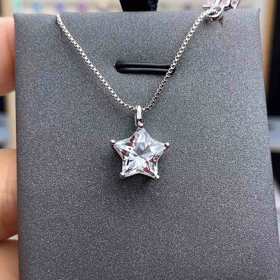 吊坠(不含链)银S925镶嵌水晶不含证书