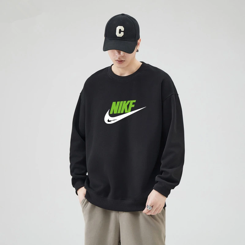 NK2025新款圆领重磅时尚卫衣男士春秋宽松长袖秋冬季打底衫上衣服