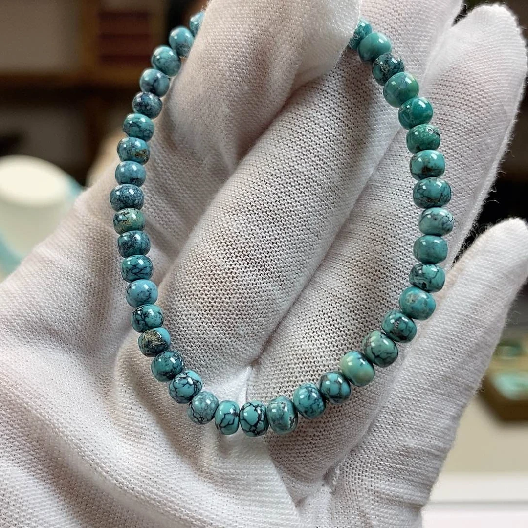 绿松石A2雾霾蓝单圈未镶嵌