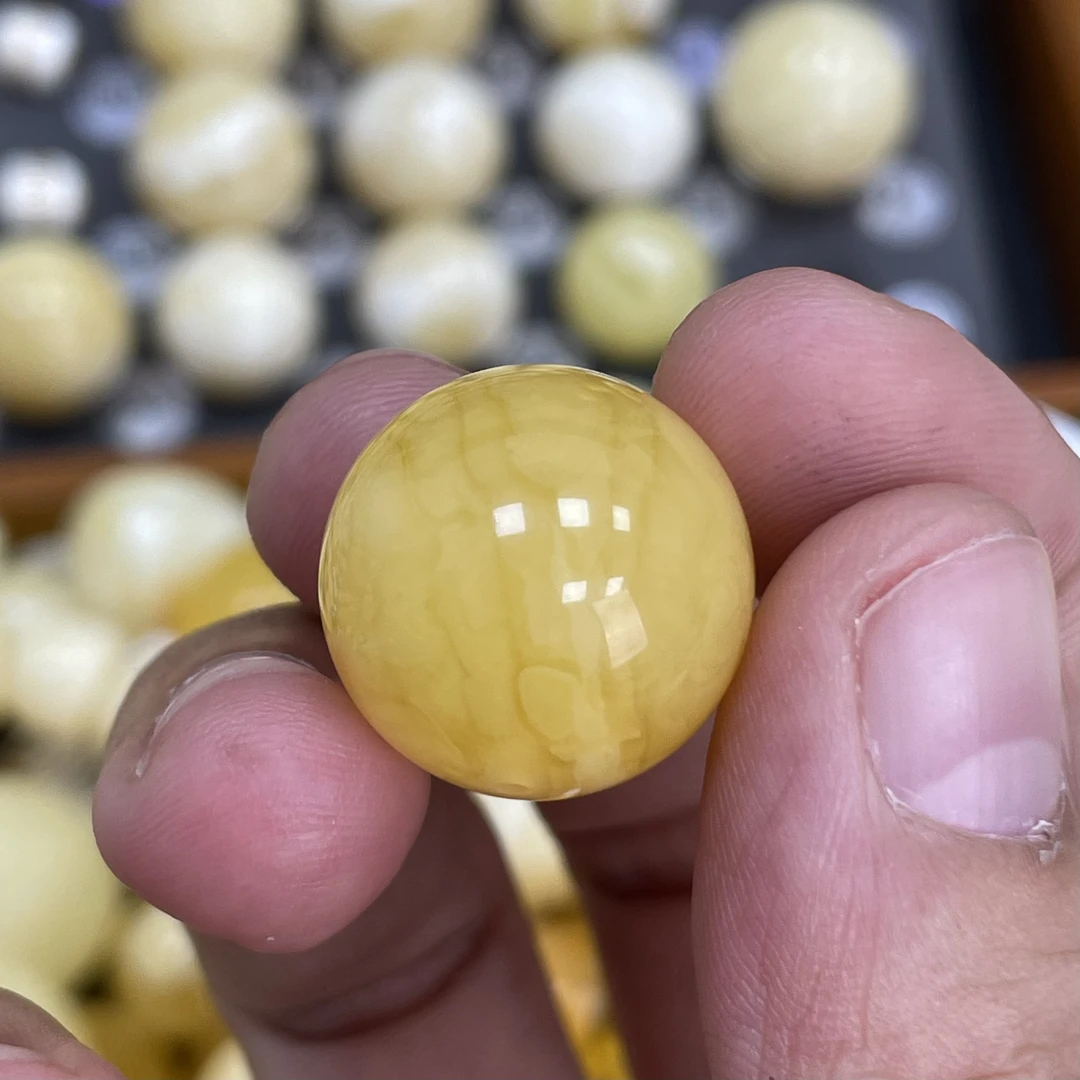 魔梵珠宝｜18.1mm天然蜜蜡 焦皮微瑕福利款