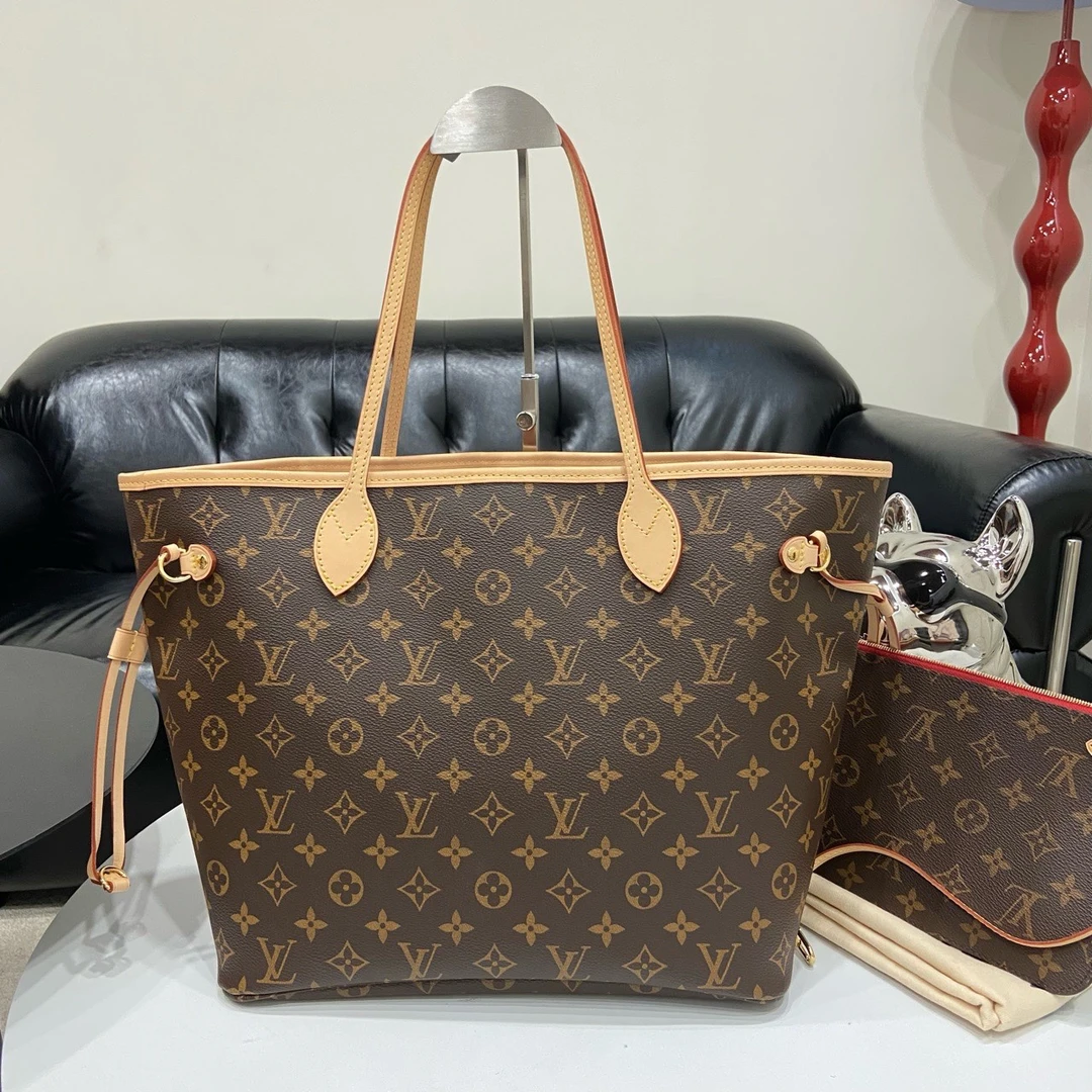 99新 LouisVuitton/路易威登 老花neverfull中号