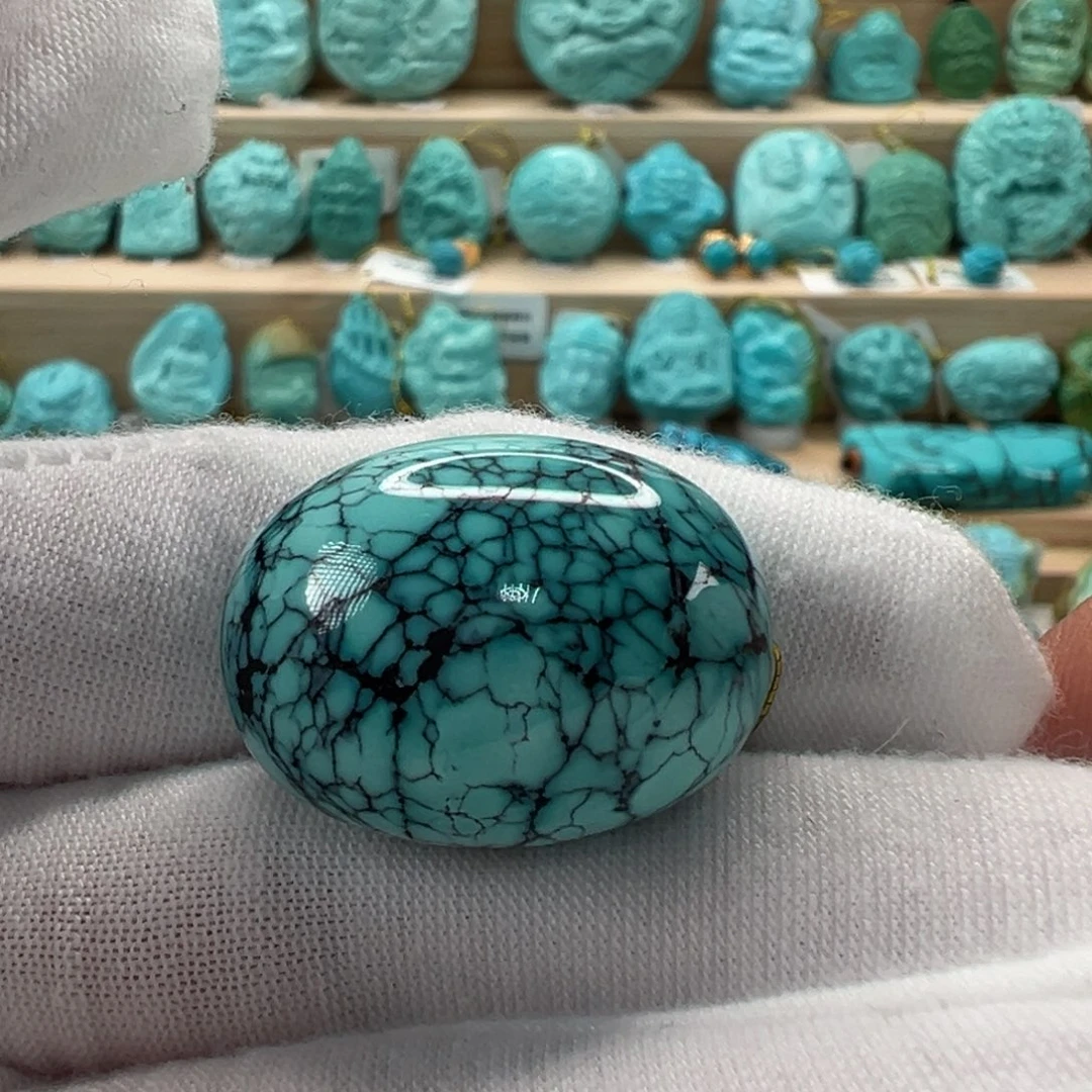 未镶嵌绿松石枣珠18.8x25.2mm
