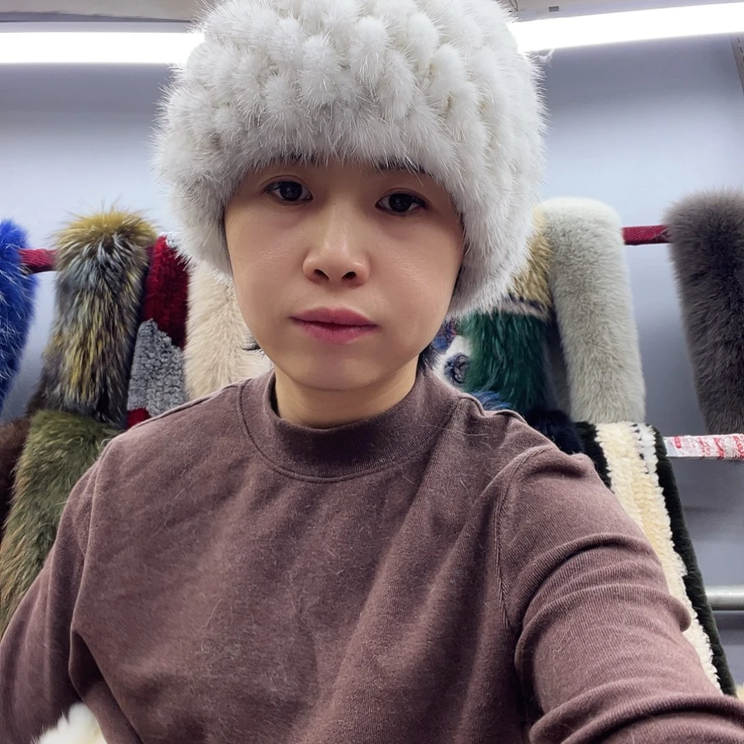 美丽诺羊毛十子貂帽子