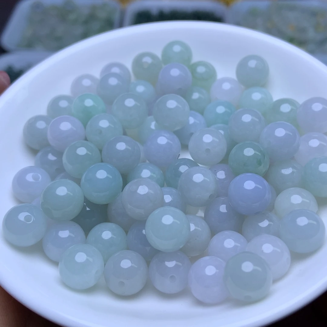 未镶嵌手链翡翠卡10绿白10个