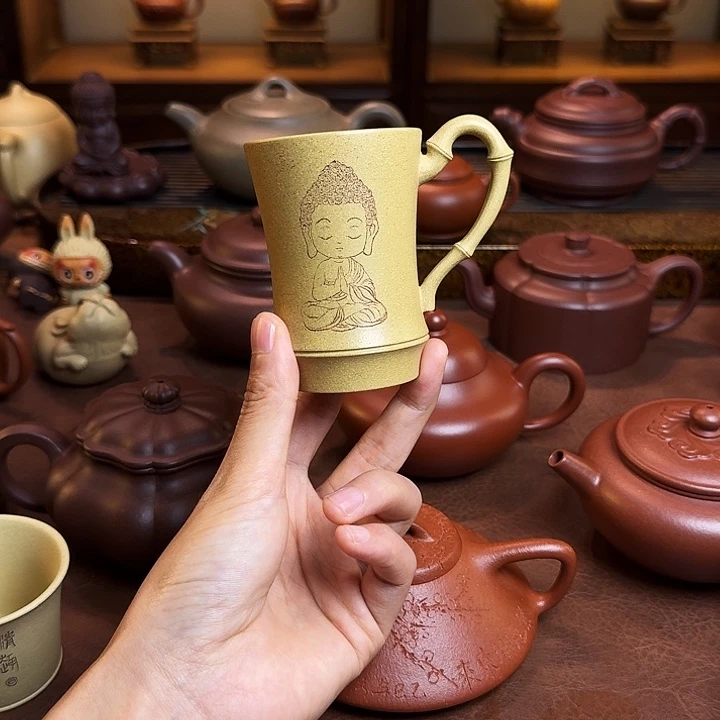 .***.紫砂茶壶主人杯，段泥