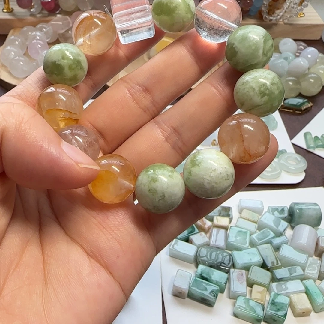 颈饰合金水晶柠檬汽水