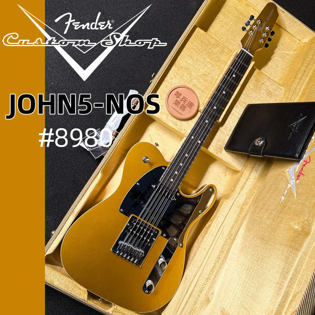 Fender Custom shop CS John5 TELECASTER NOS金色签名款电吉他