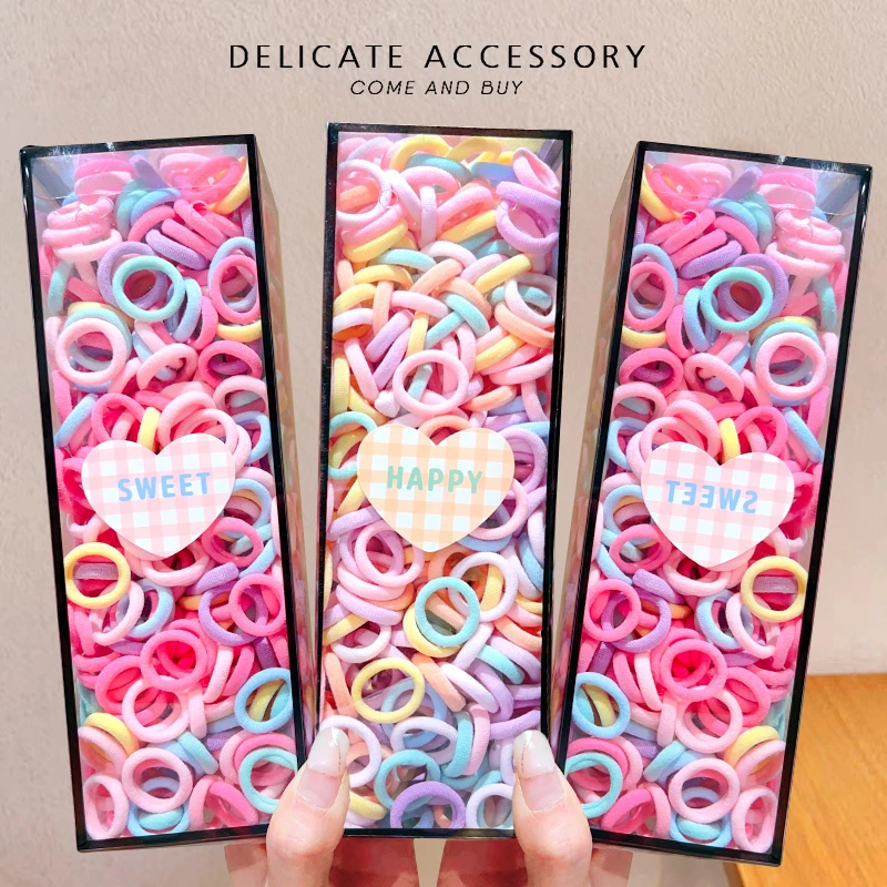 儿童发绳2025年新款头绳春天色橡皮筋女童扎发皮筋发圈小女孩发饰